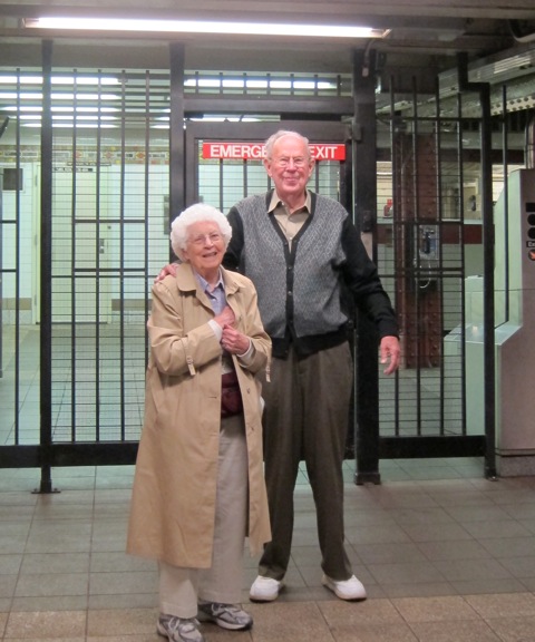 RichardTHanson tour group New York subway tunnel couple photo scrapbook page